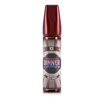 DINNER LADY E-LIQUID 60ML - Premium Vape Juice in Cola Shades ICE flavor, featuring a nostalgic cola taste with icy freshness.