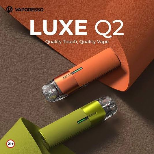 Vaporesso Luxe Q2 Pod Vape Kit with premium leather grip