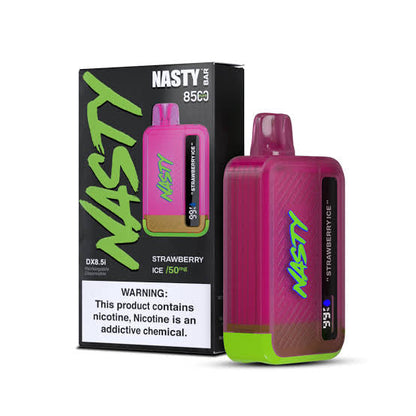 Nasty Bar Vape 8500 Puffs disposable with strawberry flavor