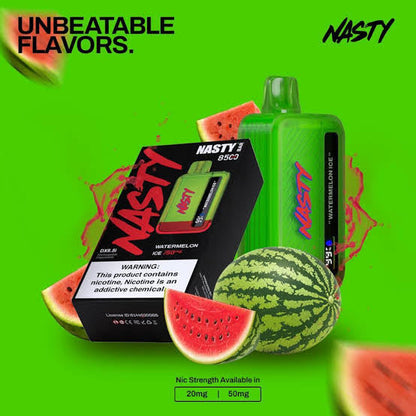 Nasty Bar Vape 8500 Puffs disposable with watermelon flavor