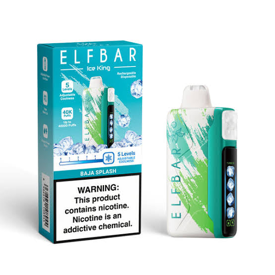Elf Bar Ice King Vape 30000 Puffs disposable with cooling flavor and ice graphics