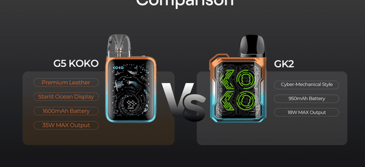 Caliburn G5 KOKO vape device with ocean display