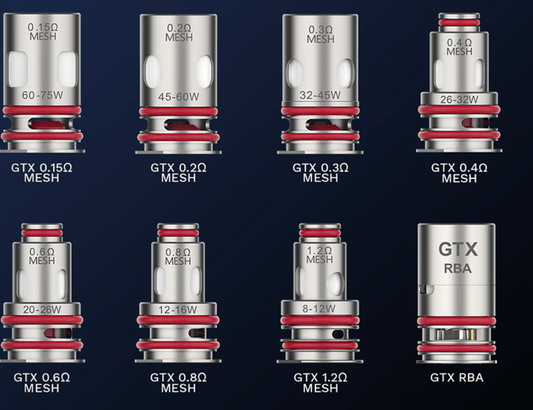 Vaporesso PLATFORM GTX COILS India Pune Karnataka Maharashtra, compatible mesh coils for MTL and DTL vaping, original replacement coils.