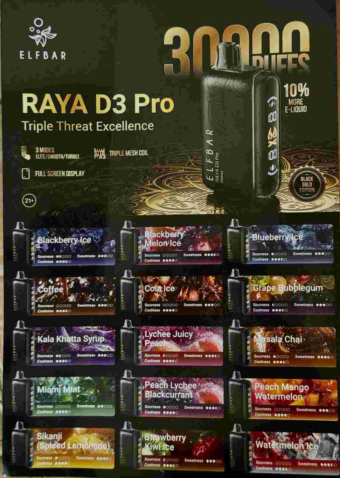 ELFBAR RAYA D3 Pro India Bangalore