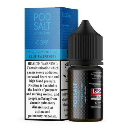 Pod Salt Core Blue Raspberry vape bottle