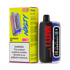 Nasty Bar 20000 Puff Vape XL black device with red logo and digital display
