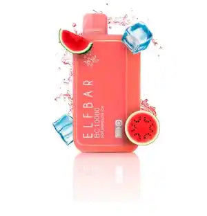ELFBAR BC 10000 Watermelon Ice Vape in red with watermelon and ice visuals, offering 10000 puffs and a cool fruity vape experience.