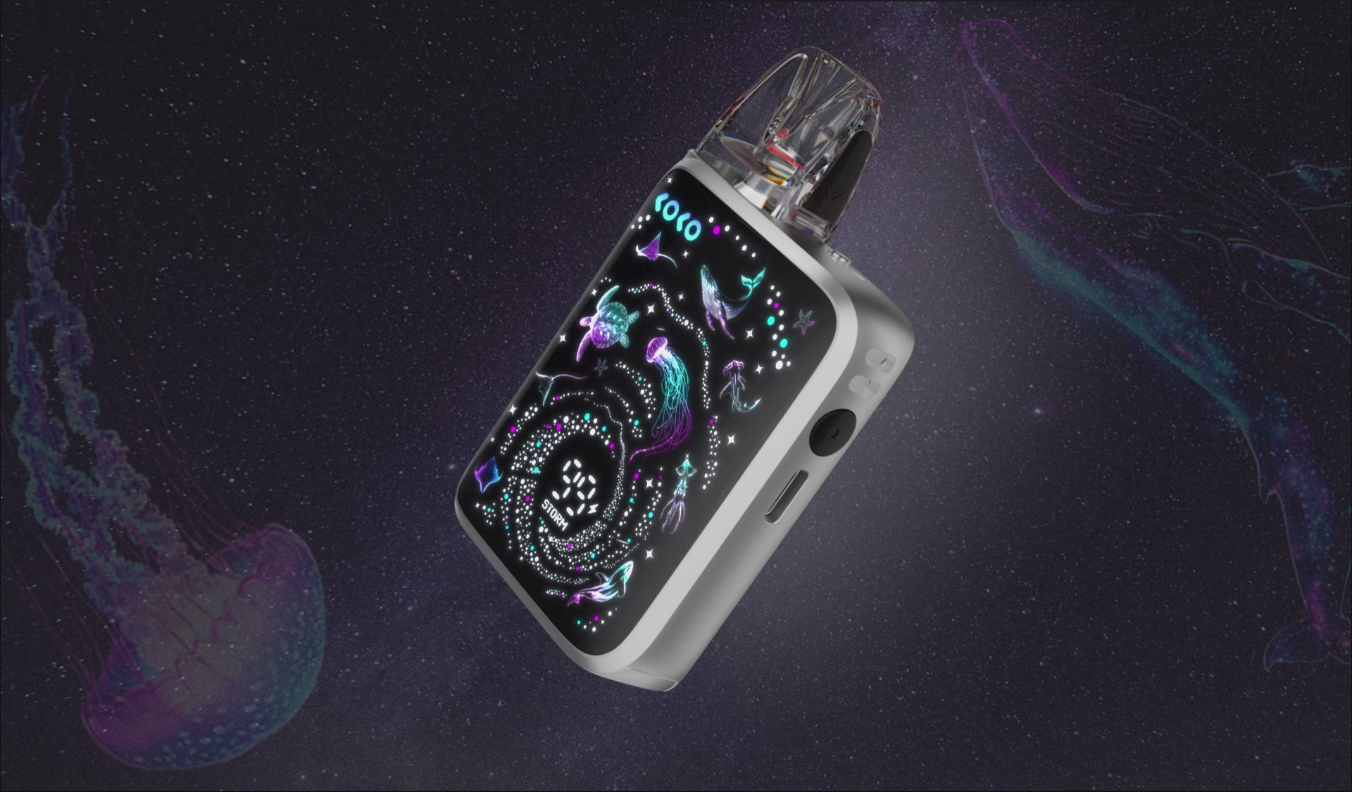 Caliburn G5 KOKO vape with starry ocean display