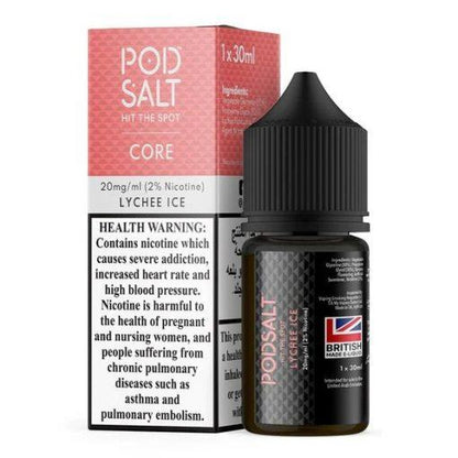 Pod Salt Core Lychee Ice vape bottle